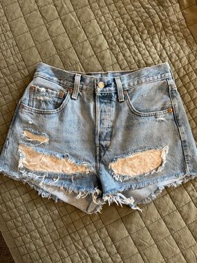 Levi Light Blue Denim Shorts